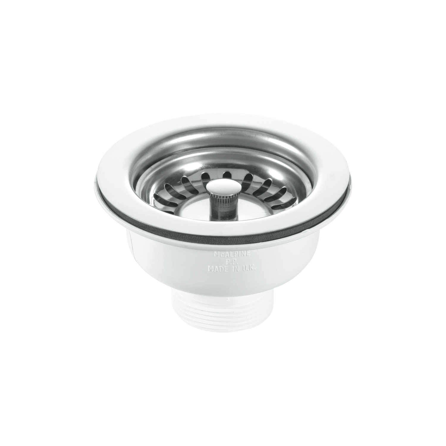 McAlpine BWSTSS 1.5""Basket Strainer Waste 113mm S Steel Stemball Plug Centre Pin - Image 6