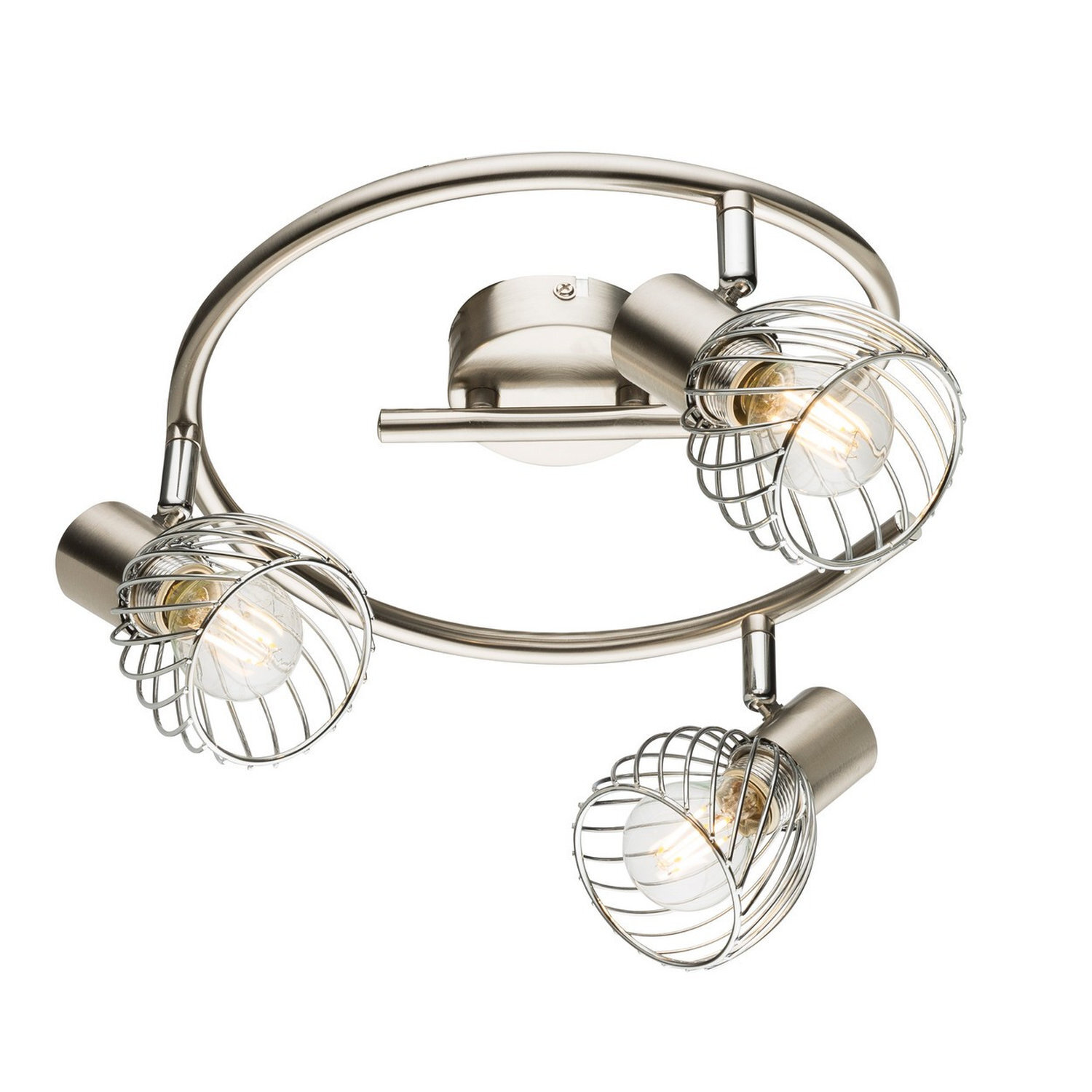 B&Q - Luminosa Texas Ceiling Spotlight Clusters Nickel Matt 3X E14 - Image 2