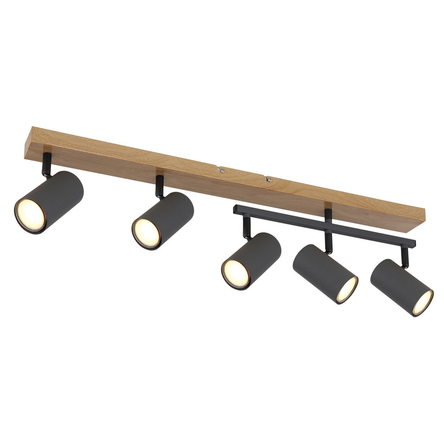 B&Q -  Luminosa Robby Ceiling Spotlight Bar Wood Look 5X Gu10 - Image 3