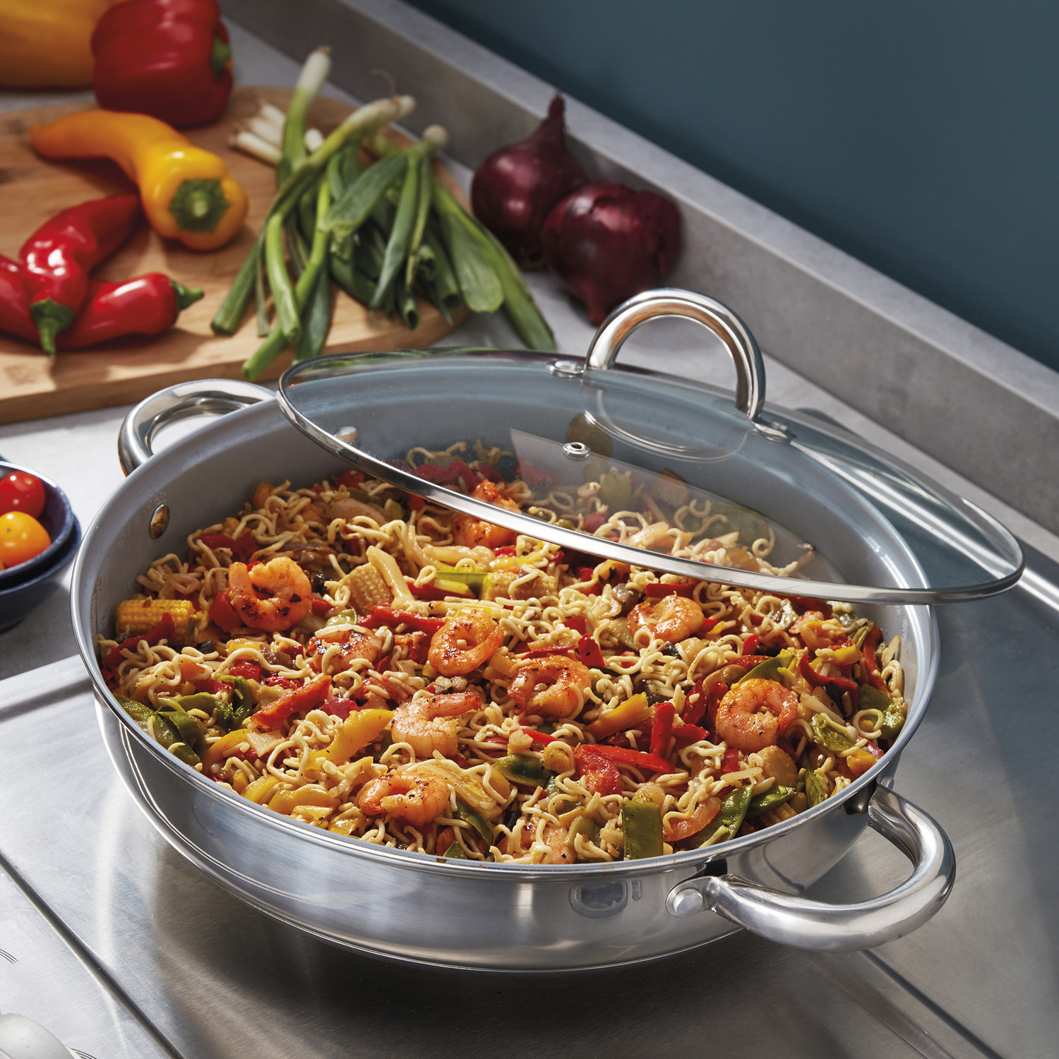 Saute Pan with Glass Lid - Silver
