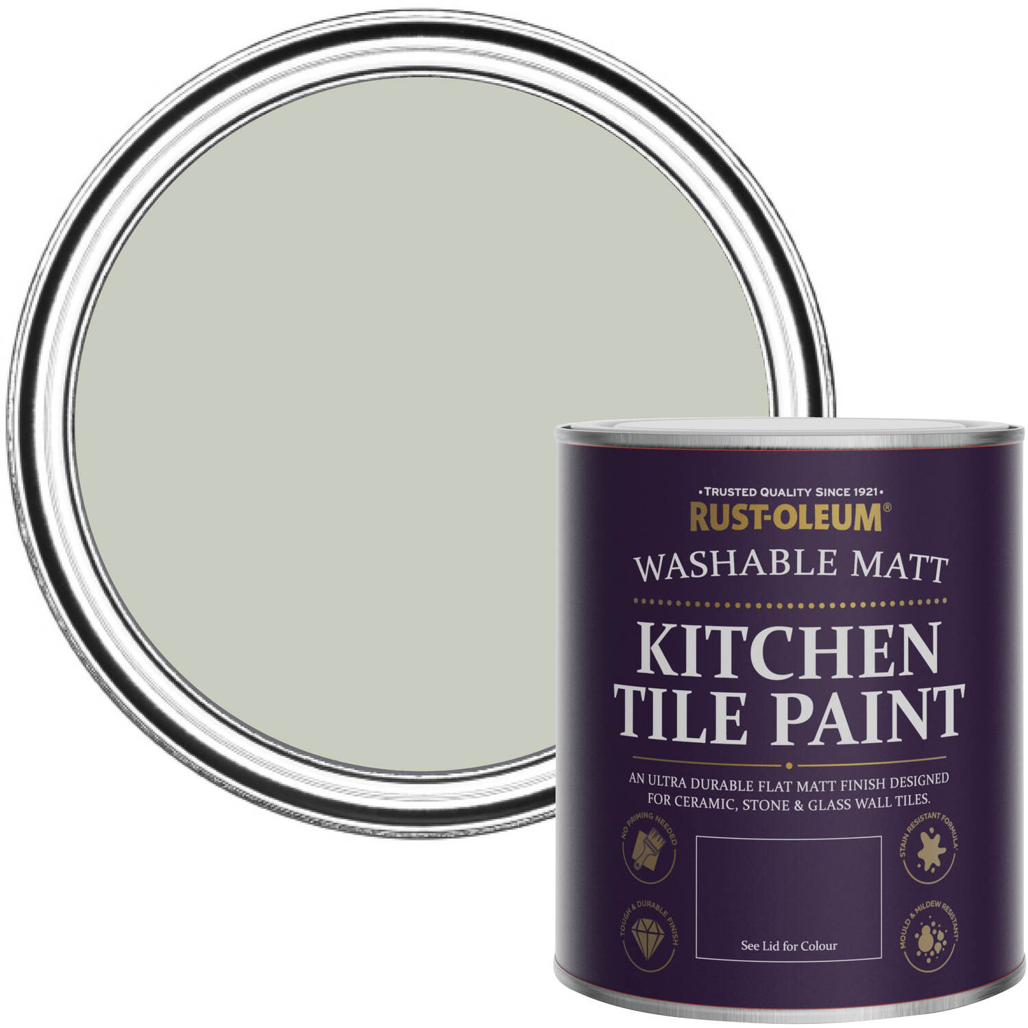 Rust-Oleum  Kitchen Tile Paint Matt - Aloe 750ml -  Green