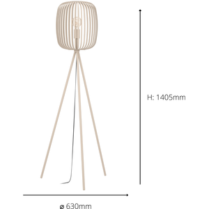 EGLO Romazzina Sandy-Rose Tripod Table Lamp