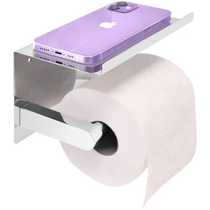Stainless Steel Loo Roll Holder Silver