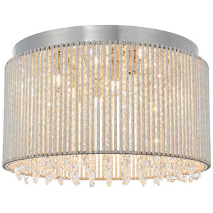 Galina 10 Light Flush Light Chrome Plate  Clear Crystal, G9