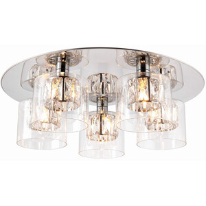 Verina 5 Light Flush Chrome, Glass, G9