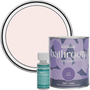 Rust-Oleum Bathroom Tile Paint in Satin Finish - China Rose 750ml