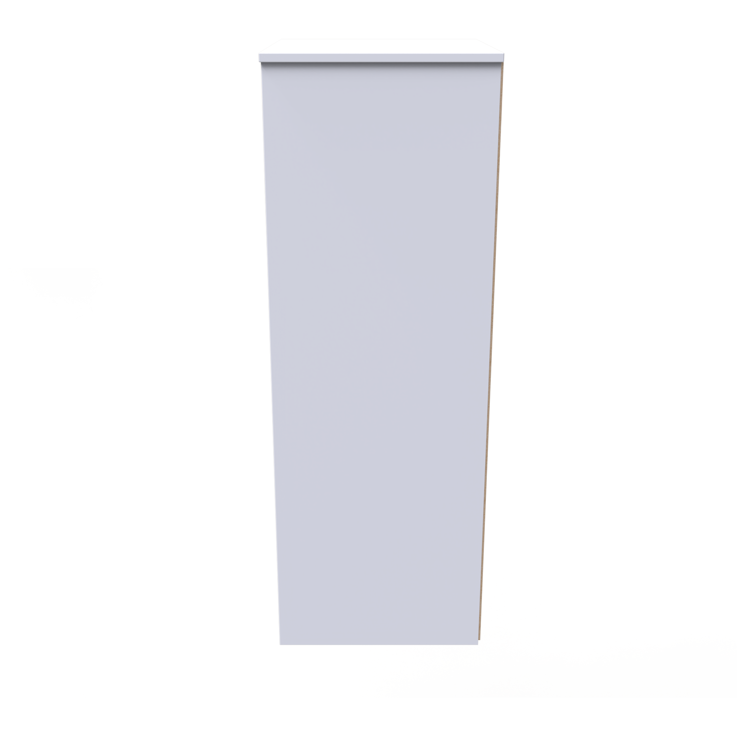 Monaco Ready Assembled 5 Drawer Bedside Cabinet - Kashmir Gloss White Matt