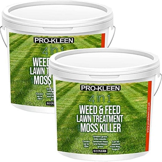 4 in 1 Weed and Feed Lawn Treatment with Moss Killer