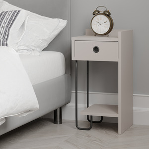 Mocha Grey Sirius Modern Bedside Table Right Module shot 3449532