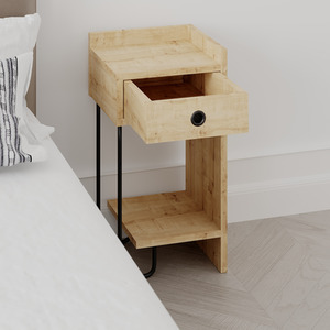 Oak Sirius Modern Bedside Table Right Module shot 3449562
