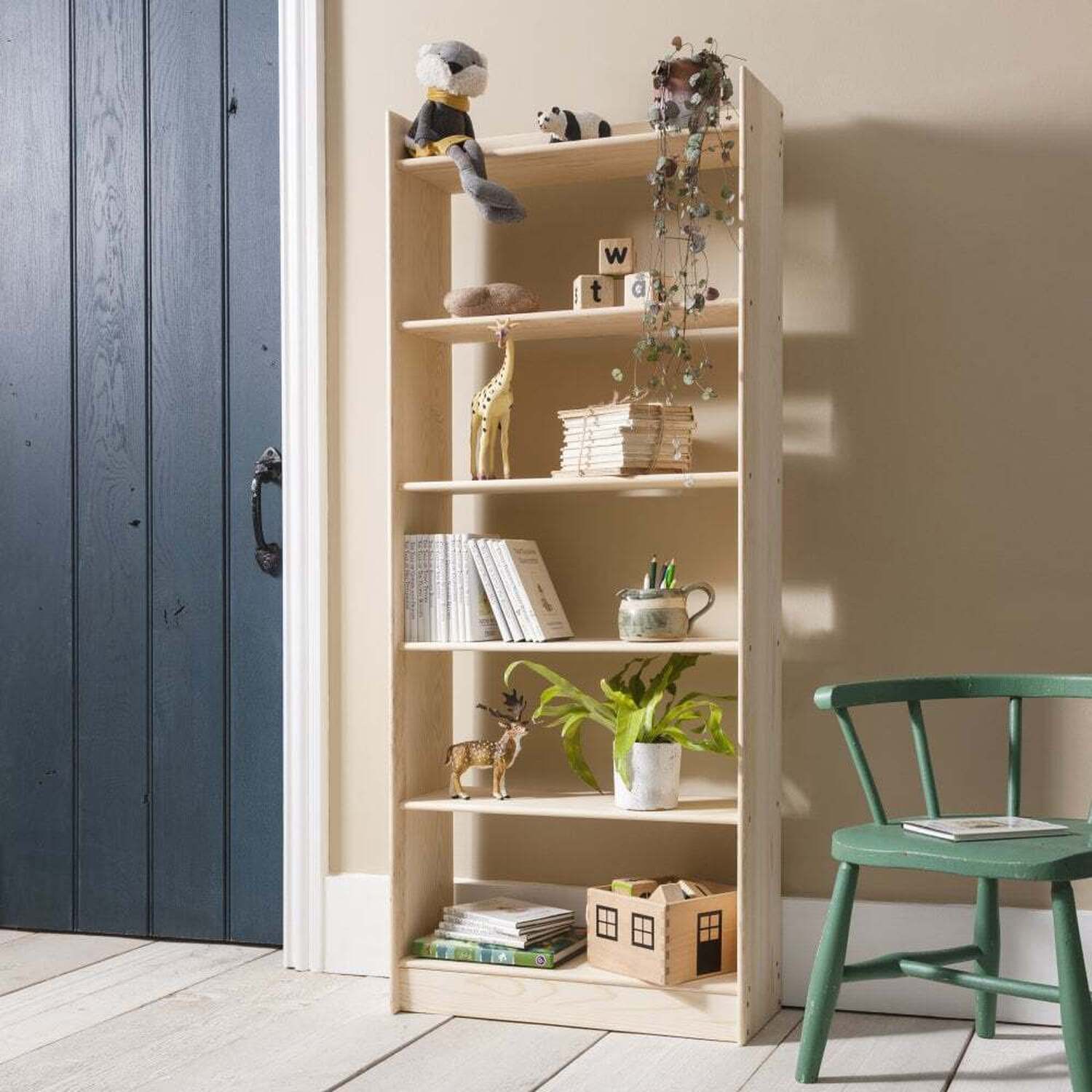 Pine 6 Shelf Bookcase - Orange thumbnail