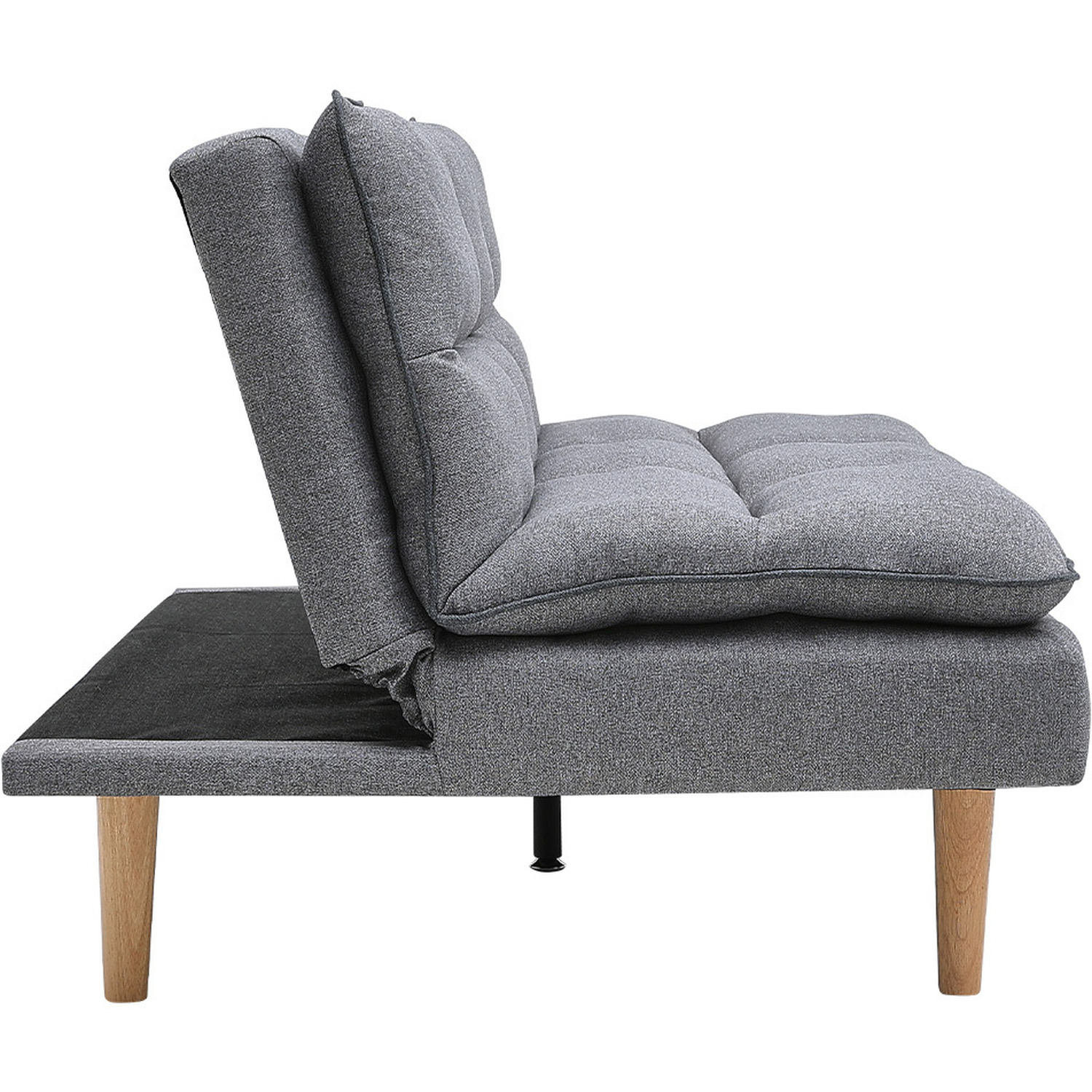 Push Back Sleeper Sofa Bed - Grey