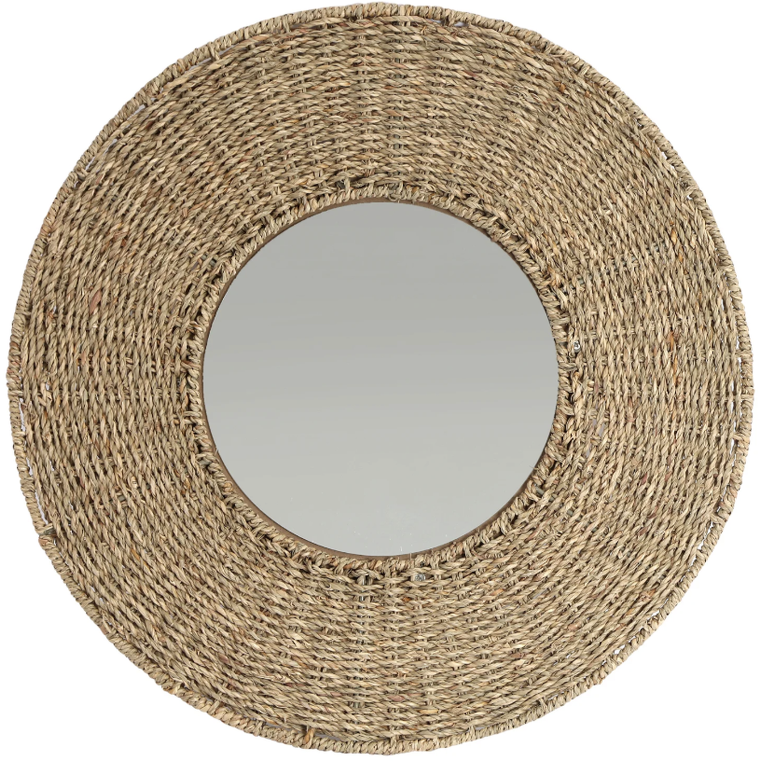 Large Natural Seagrass Wall Mirror  - Natural seagrass thumbnail