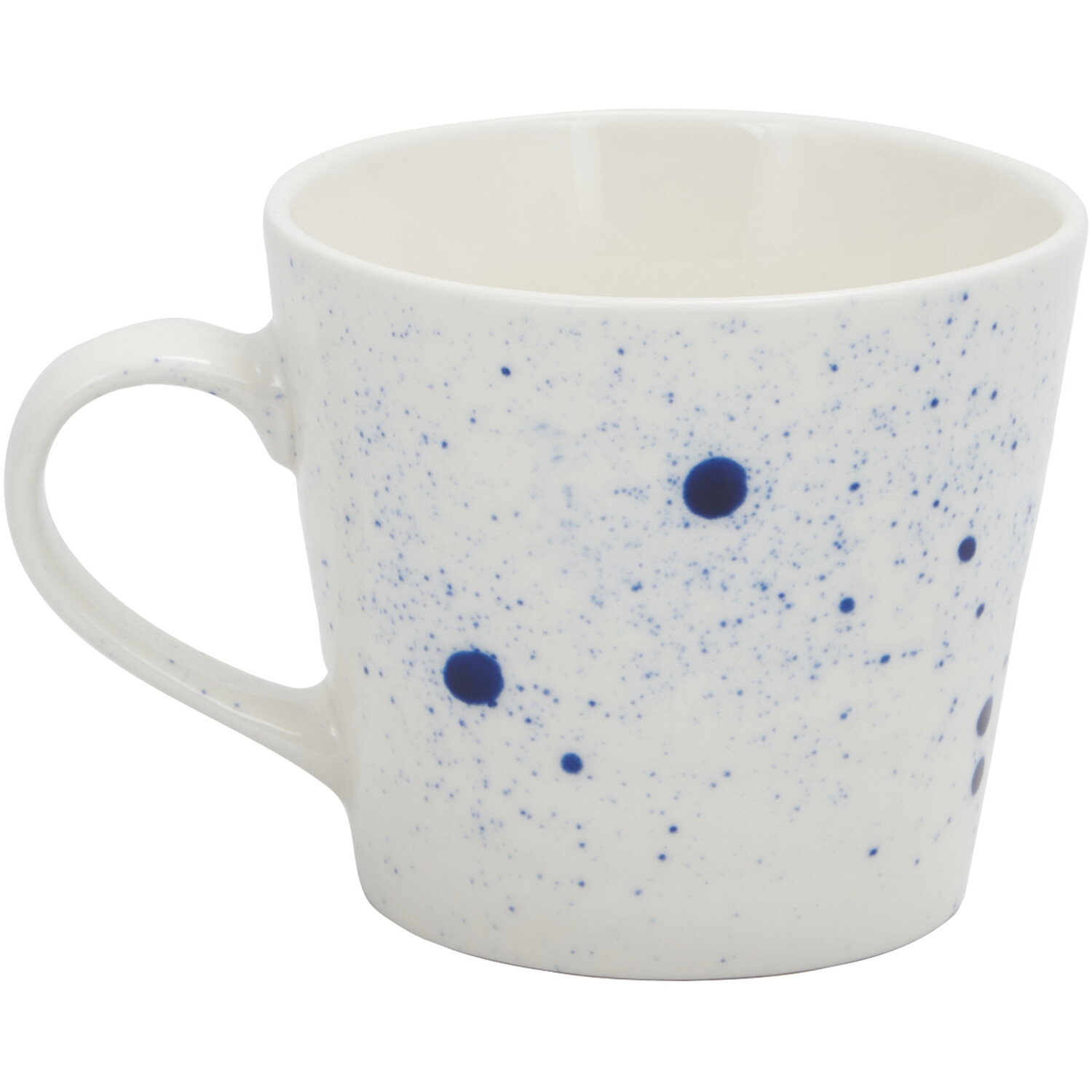 Blue Splatter Mug - White