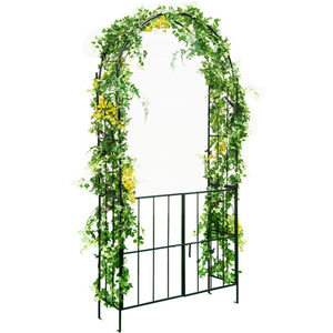 Garden Arch Arbor Trellis with Gate