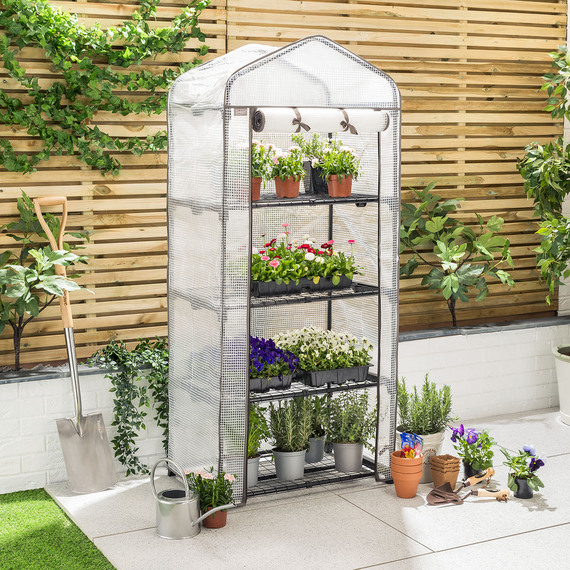 4 Tier Growhouse with Reinforced Cover
