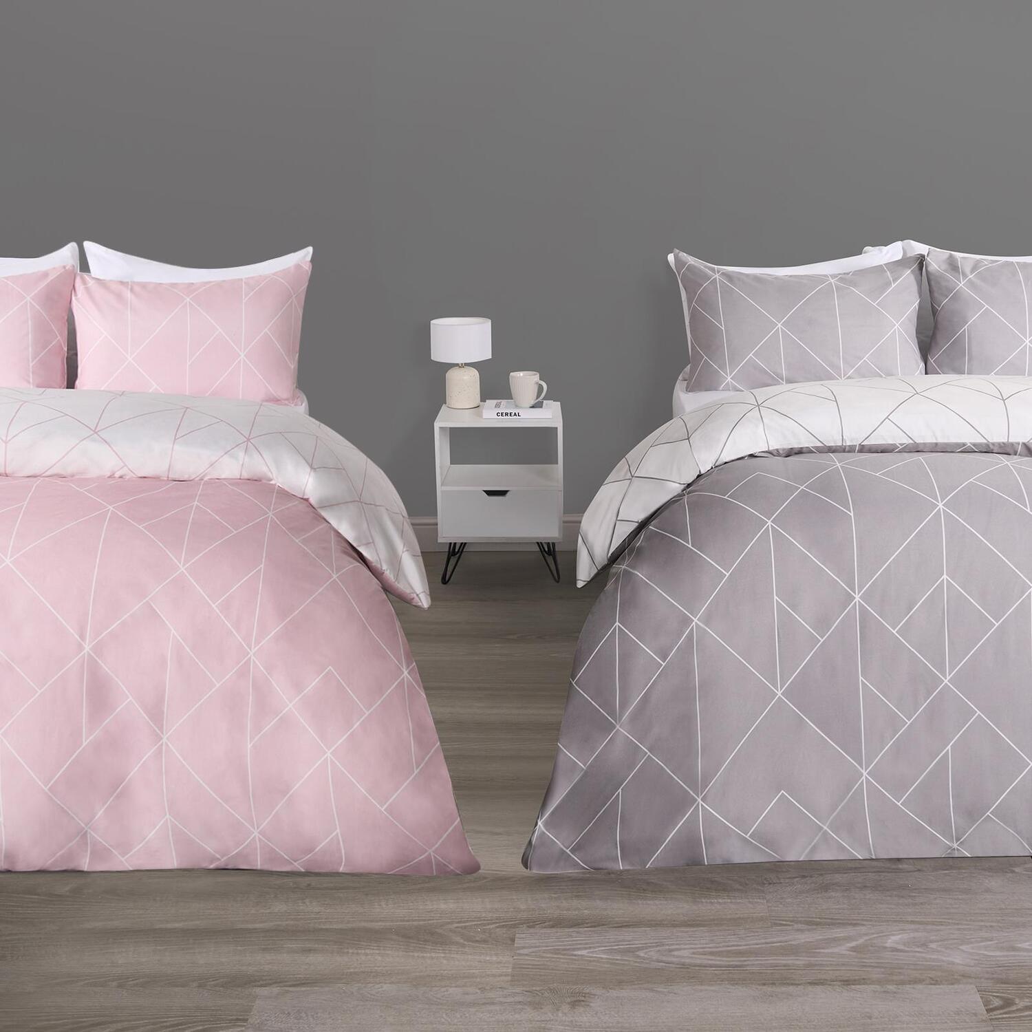 Double Bed Geometric Duvet Cover Set