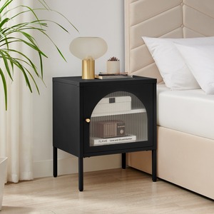 Urbi Modern Industrial Metal Bedside Table