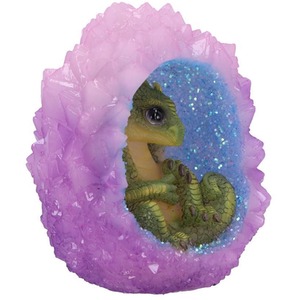 Geode Nest Purple Illuminating Figurine 12cm main image 1