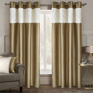Pleated with coloured Studs Curtain Pair