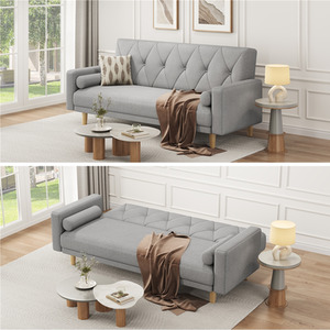 Yaheetech 3 Seater Sofa Bed with 2 Pillows shot 5701184
