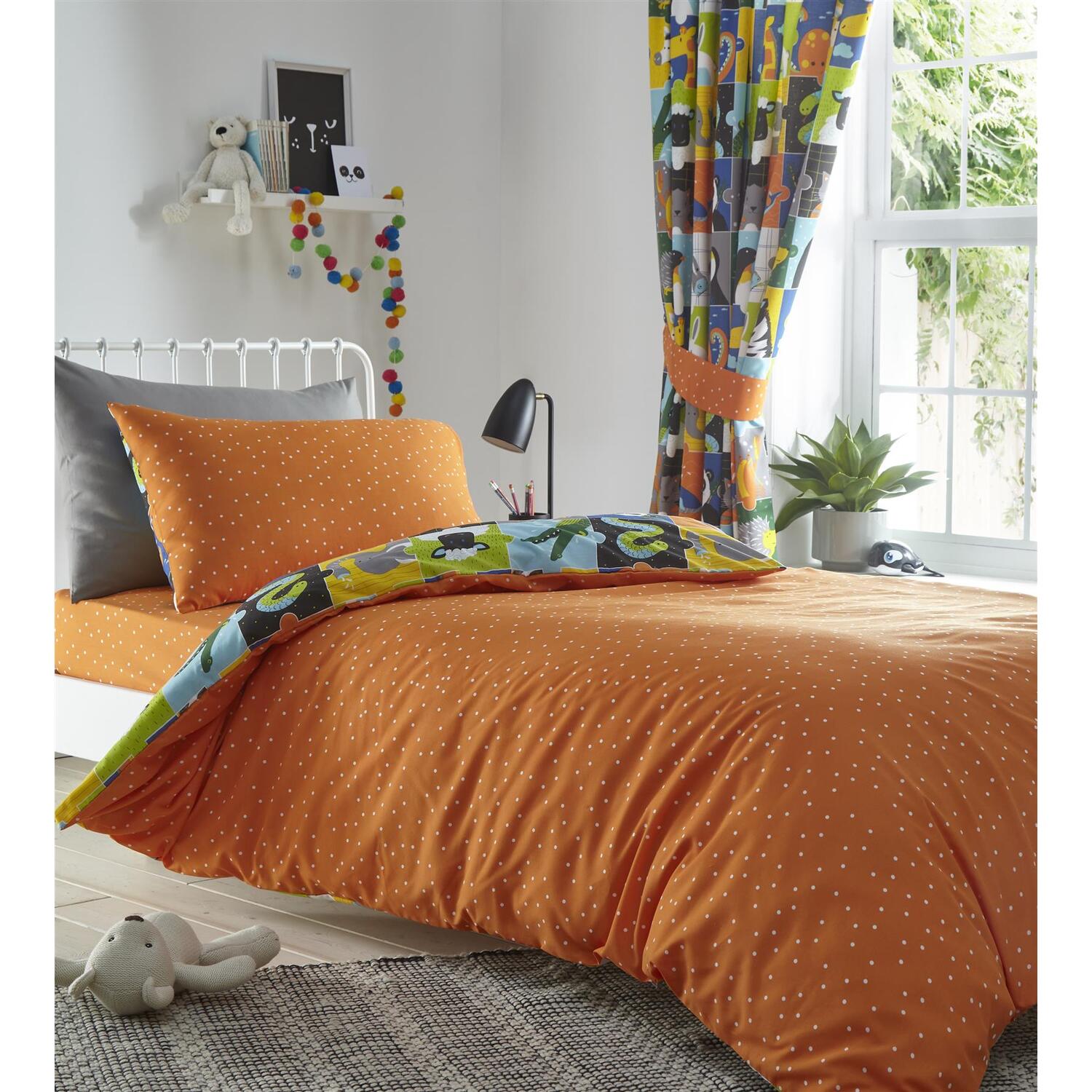 Animal Jigsaw Duvet Cover Set - Juniortoddler Size Bed - Multi