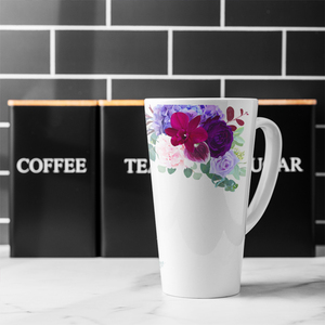 Pink  Purple Roses Latte Mug