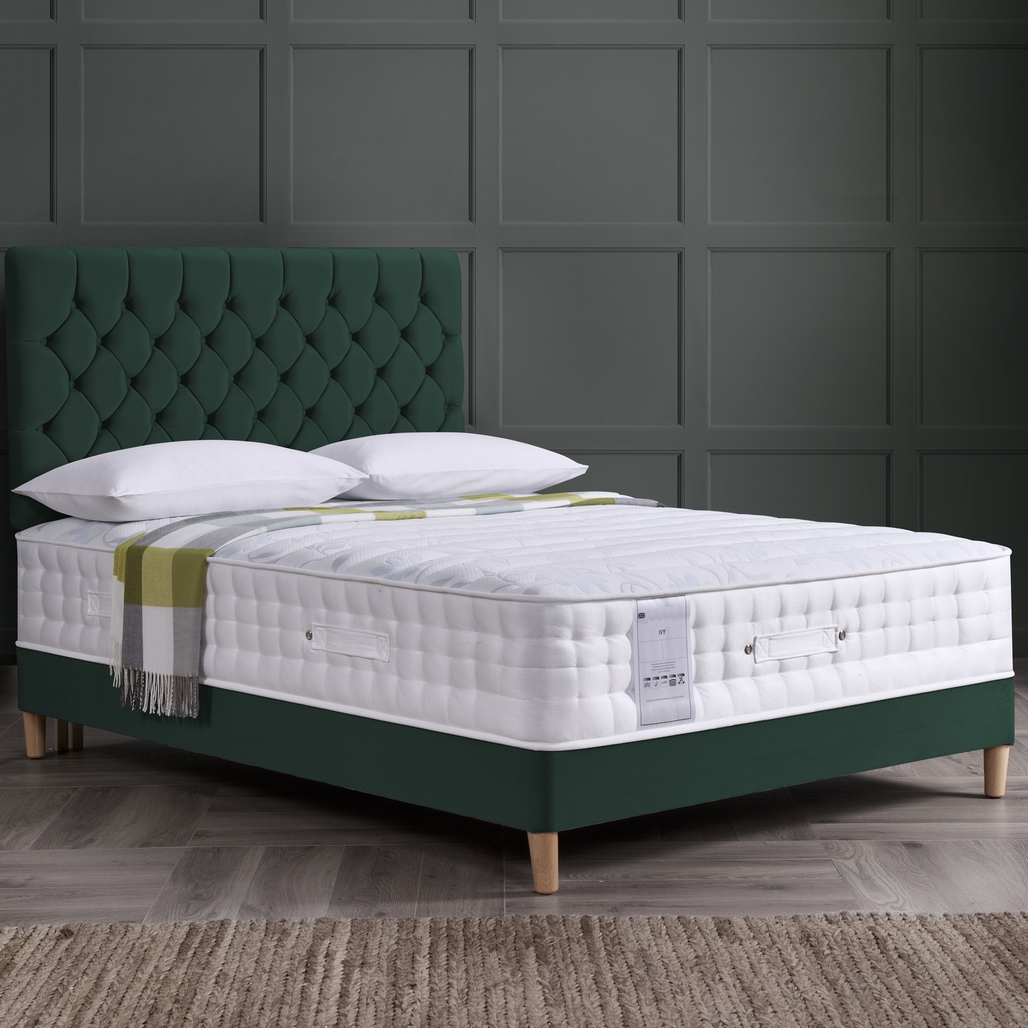 Ivy Pocket Sprung Memory Foam Mattress - White Double