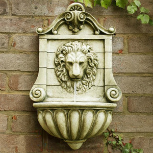 King Lion Head Antique Effect Wall Mounted Water Feature