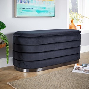 Black Home Source Cake Velvet Single Ottoman shot 6781030