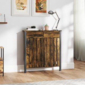 HOMCOM Radiator Cover with Drawer Vertical Slats for Hallway