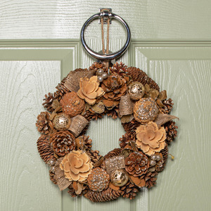 Hanging Christmas Gold Fest Wreath