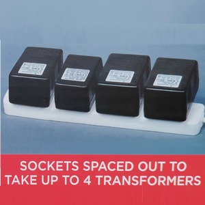 4 Gang Transformer Plug Extension Lead Christmas Wide Socket Space