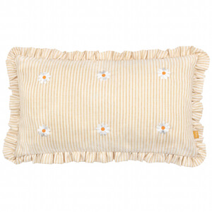 Les Fleurs Striped Ruffle Cushion