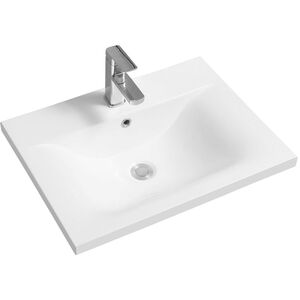 Ceramic Thin-Edge Inset Basin with Dipped Bowl