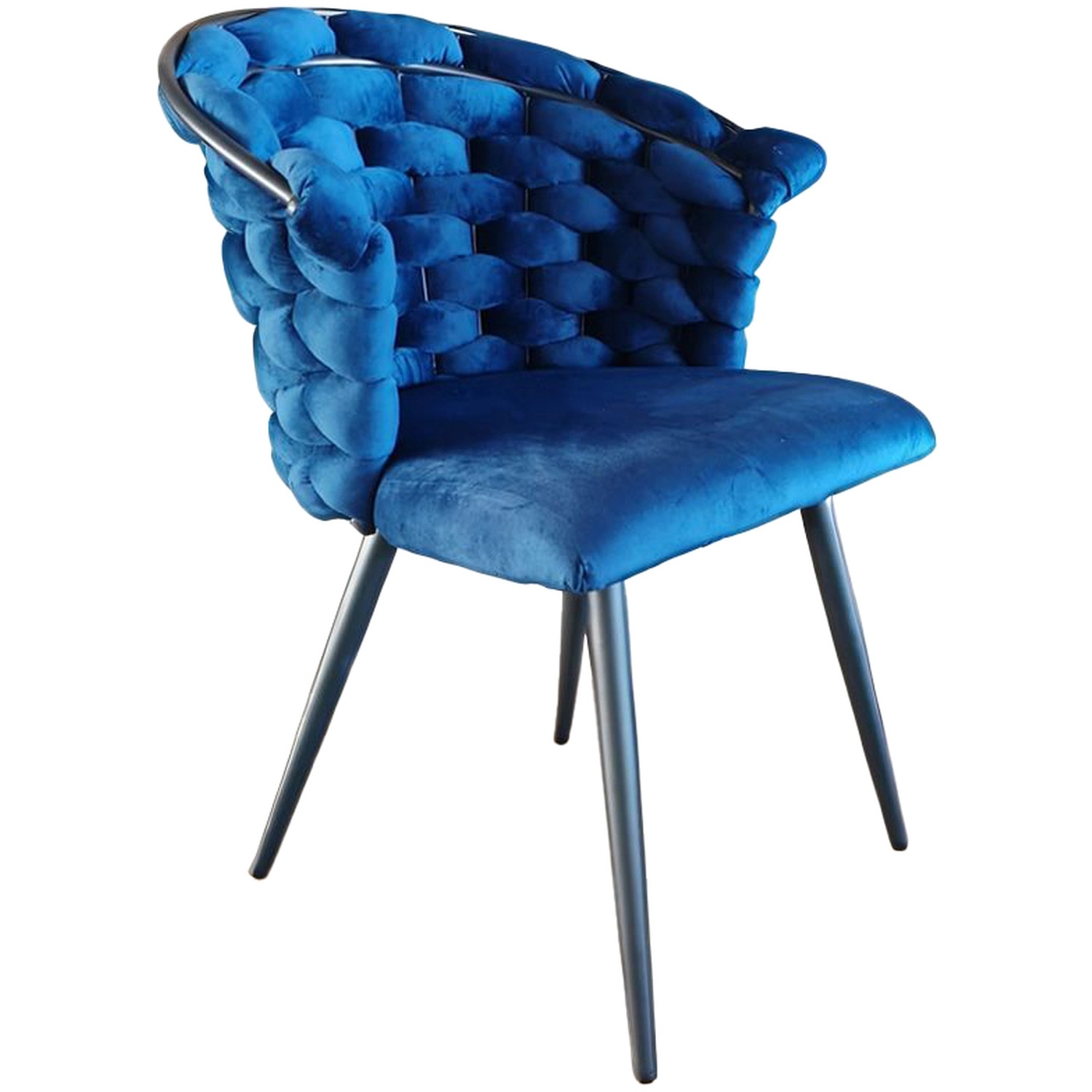 Valencia Luxury Velvet Dining Chair - Blue 2