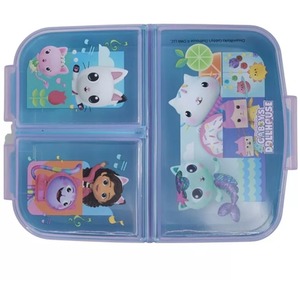 Official Licenced Gabby's Dollhouse 3-Compartment School Lunch Box