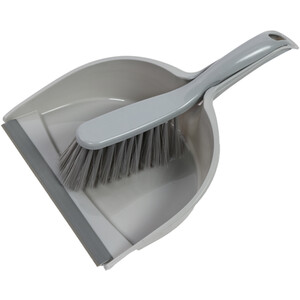 Grey Value Dustpan and Brush Set