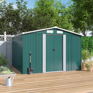 Lifeideas 8 x 8 FT Apex Roof Metal Garden Shed