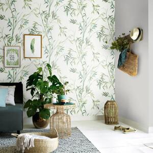 Watercolor Bamboo Leaves Wallpaper