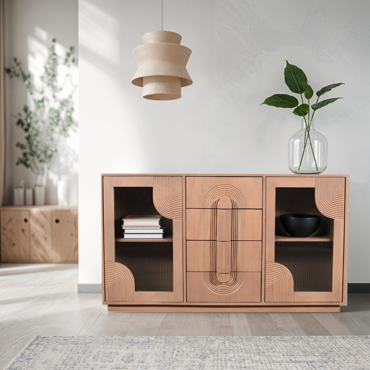 Jodhpur Solid Wooden Extra Large Sideboard - Brown