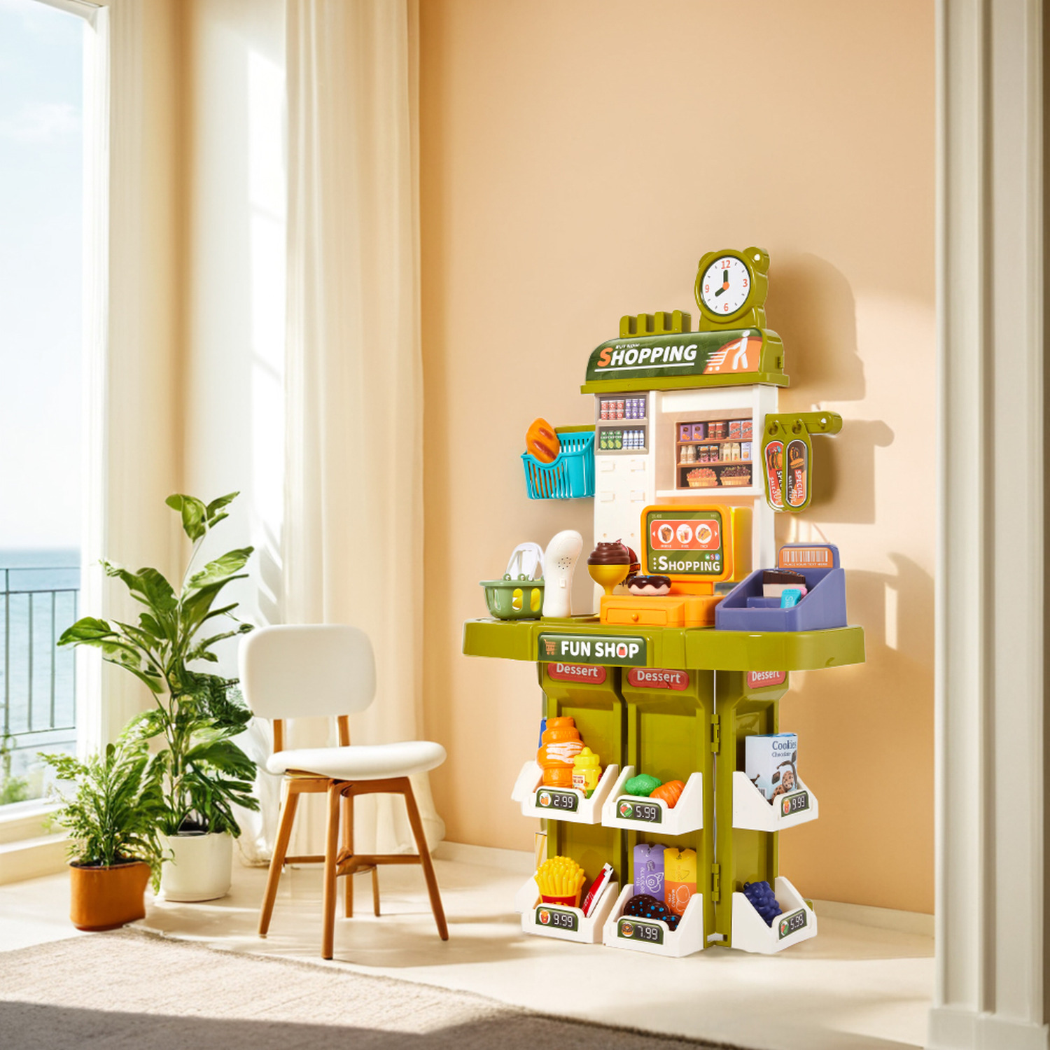 Kidkid Role Play Supermarket Shopping Playset - Green