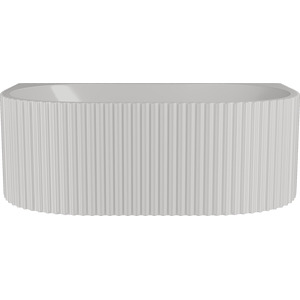 Contemporary Back To Wall Freestanding Bath with Ribbing 1700 x 780mm