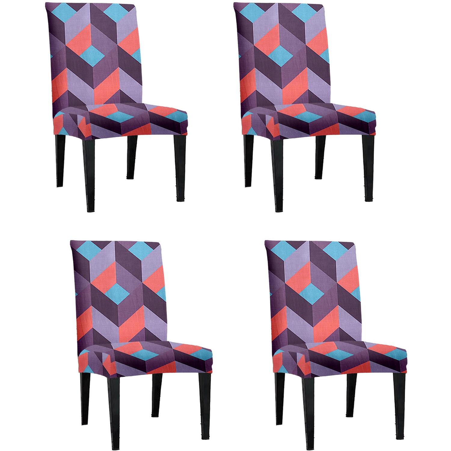 Dining Stretch Removable Chair Covers - Pattern 19 6