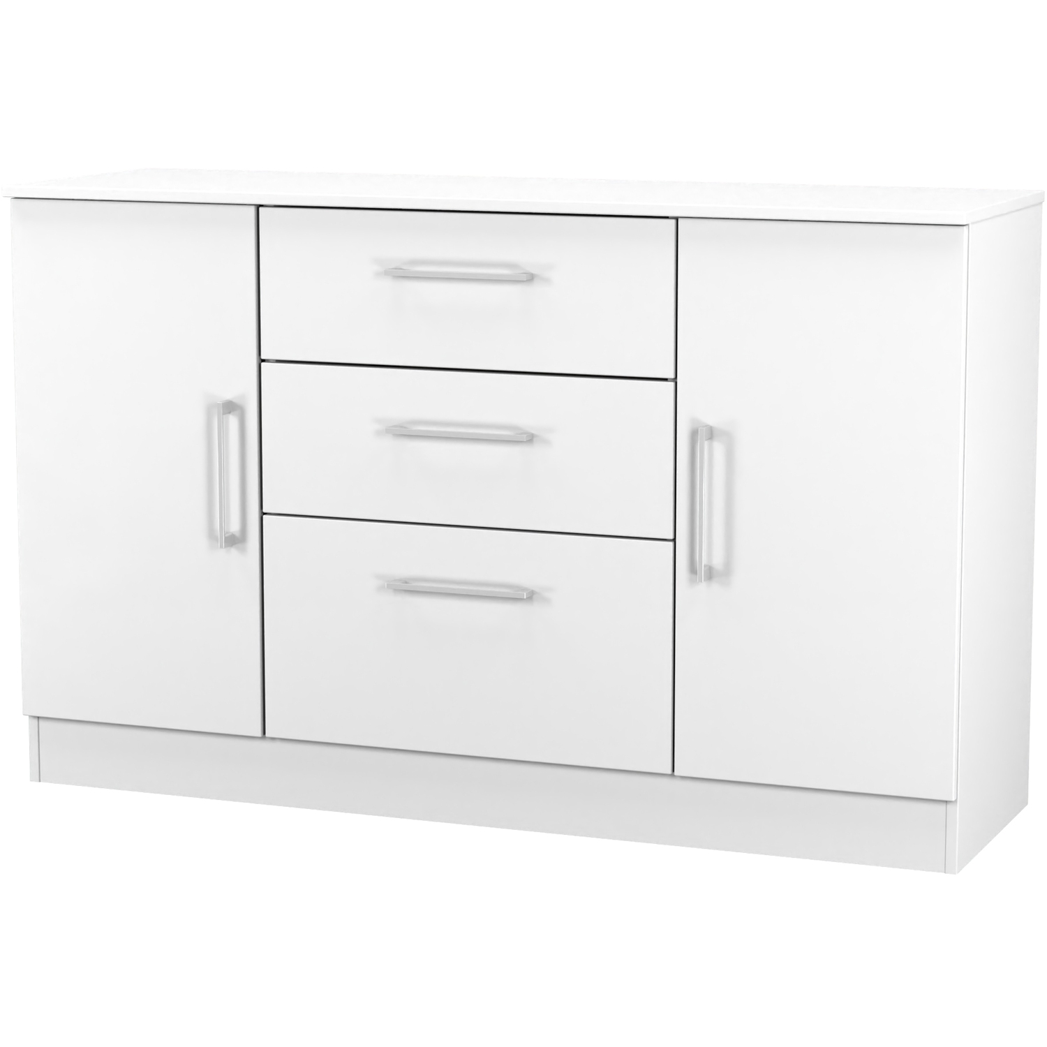 Worcester Ready Assembled 2 Door 3 Drawer Sideboard - White Matt
