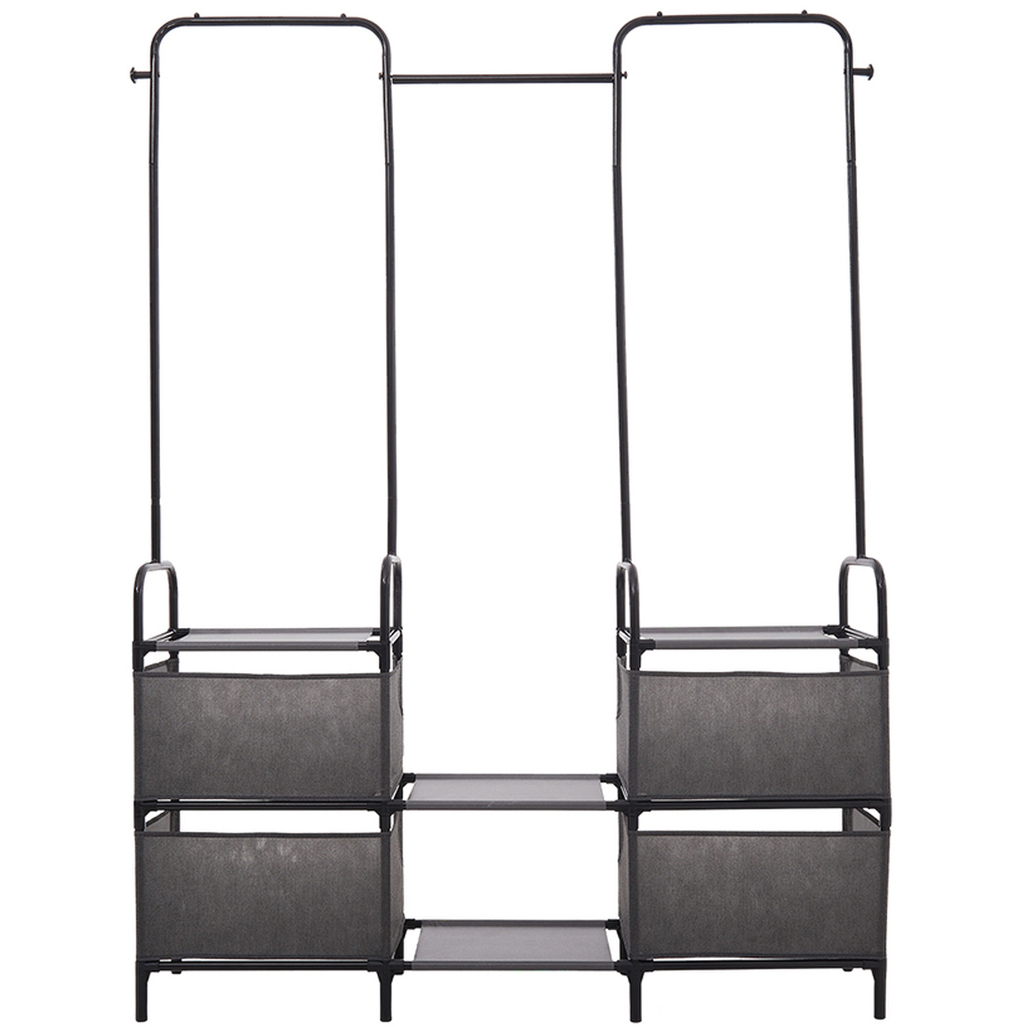 Kidkid Garment Rack With Shelves And Storage Baskets - Grey