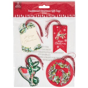 Pack of 20 Traditional Christmas Gift Tags