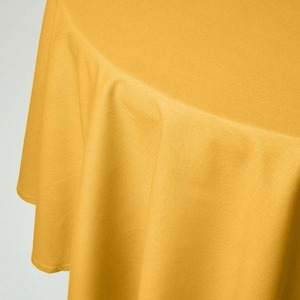 Mustard Plain Cotton Round Tablecloth shot 9904055