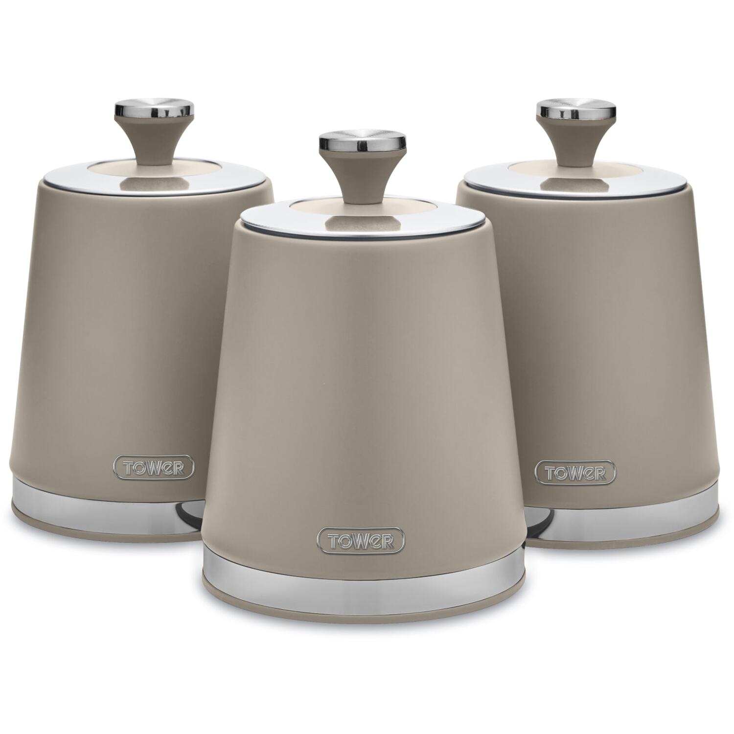 Image of Cavaletto Set of 3 Canisters Latte&hellip;