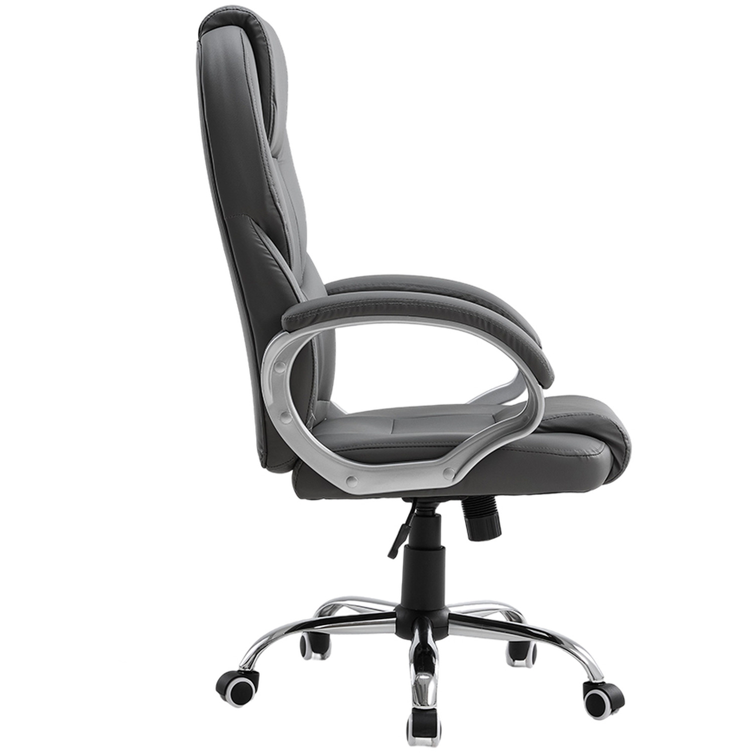 Swivel Gaming Office Chair With Casters - Grey
